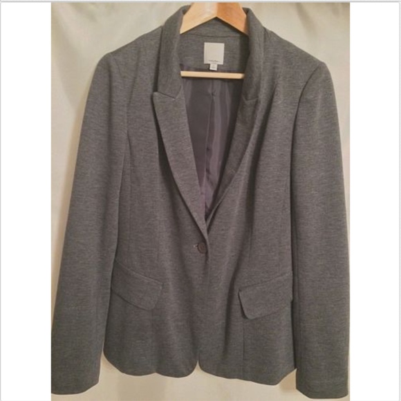 Halogen Jackets & Blazers - HALOGEN Heather Gray One Button Casual Blazer Jacket